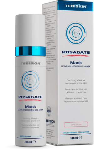Rosagate Mask by Tebiskin, a leave-on hidden gel-mask to treat rosacea, available at Dr Preema London Clinic