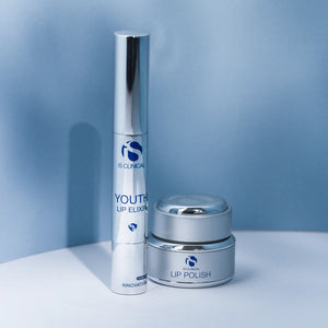 iS Clinical Lip Duo Collection – luxury lip exfoliator and hydrating elixir set for smoothing, plumping and restoring dry or ageing lips.