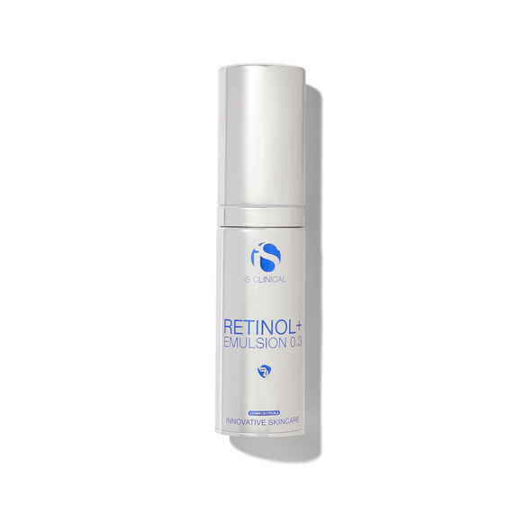 iS Clinical Retinol+ Emulsion 0.3 – advanced encapsulated retinol formula for smoother, brighter, more youthful-looking skin with minimal irritation.
