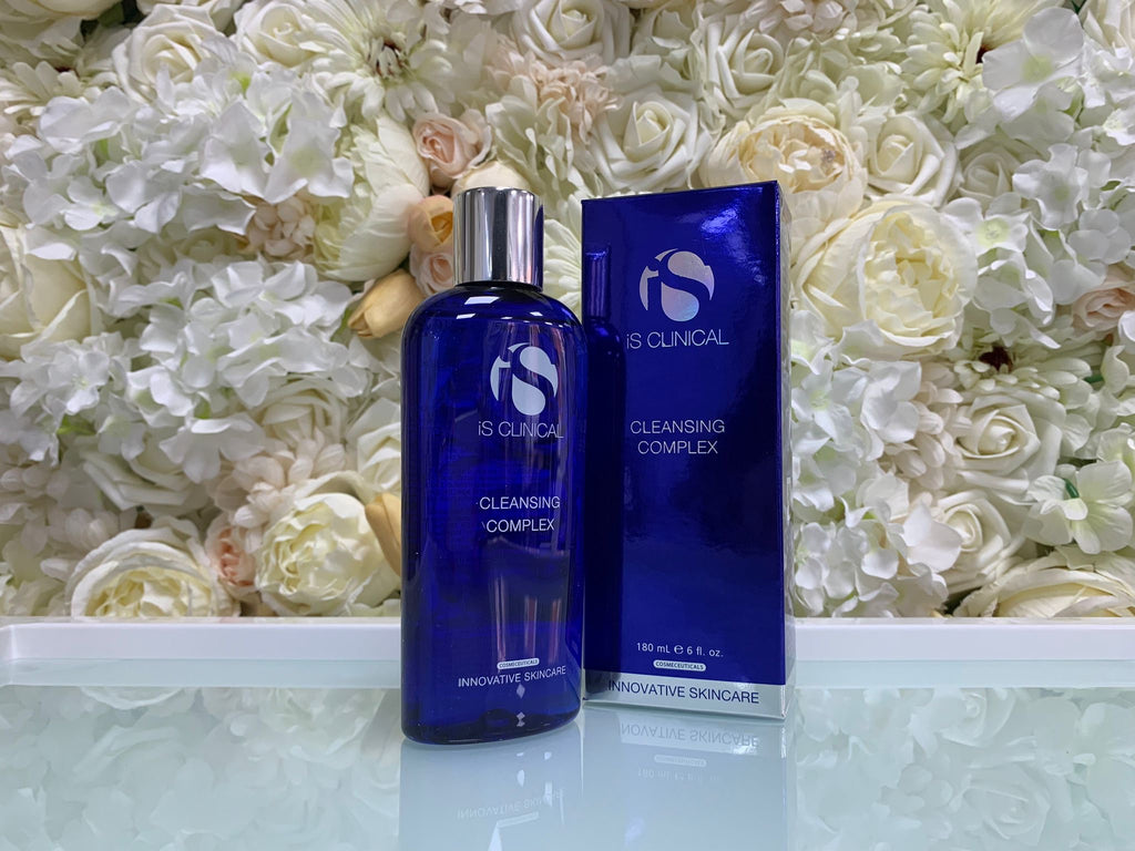 iS Clinical Cleansing Complex gentle resurfacing gel cleanser that deep cleans pores and smooths skin texture, available at Dr Preema London Clinic