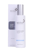 NEOVA Cu3 Gentle Cleanser 250ml with Copper Peptide Complex, shown in a white bottle with silver cap alongside its original packaging, formulated for gentle cleansing of sensitive skin.