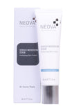 Exfoliating face scrub, NEOVA Serious Microderm Scrub in a white 60 ml tube with silver cap and matching box.